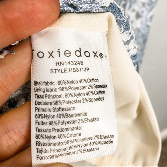 🦋🌙 NWT FOXIEDOX x ANTHROPOLOGIE | Light Blue Lace Jumpsuit - Picture 12 of 13